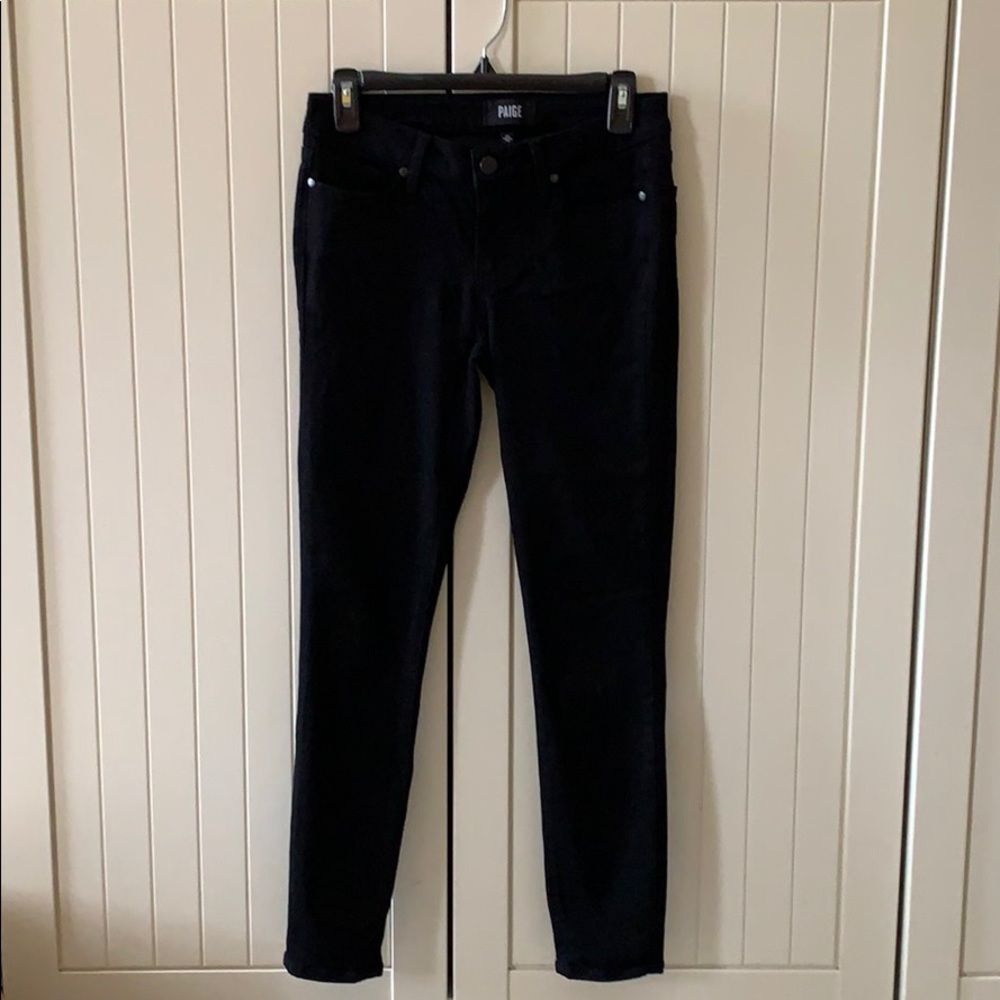 Paige Vertigo Ankle Black Jeans